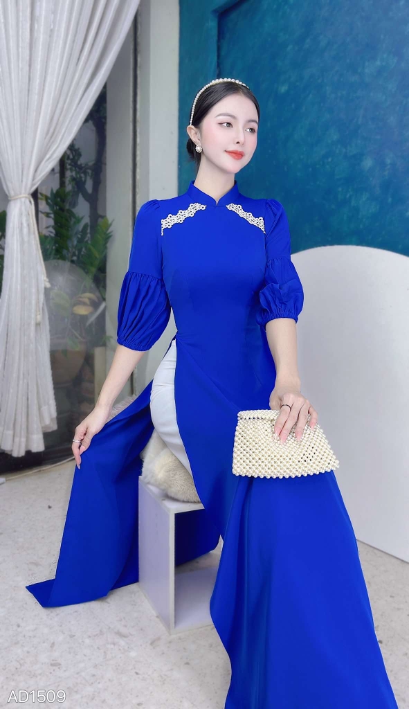 Áo Dài Tay Bí Ren 2 Biên AD1509 (áo lẻ)