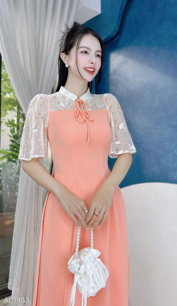 Áo Dài Tay Sương Mai AD1453 (áo lẻ)