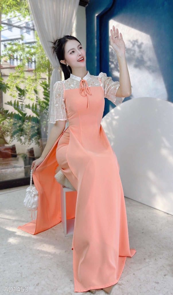 Áo Dài Tay Sương Mai AD1453 (áo lẻ)