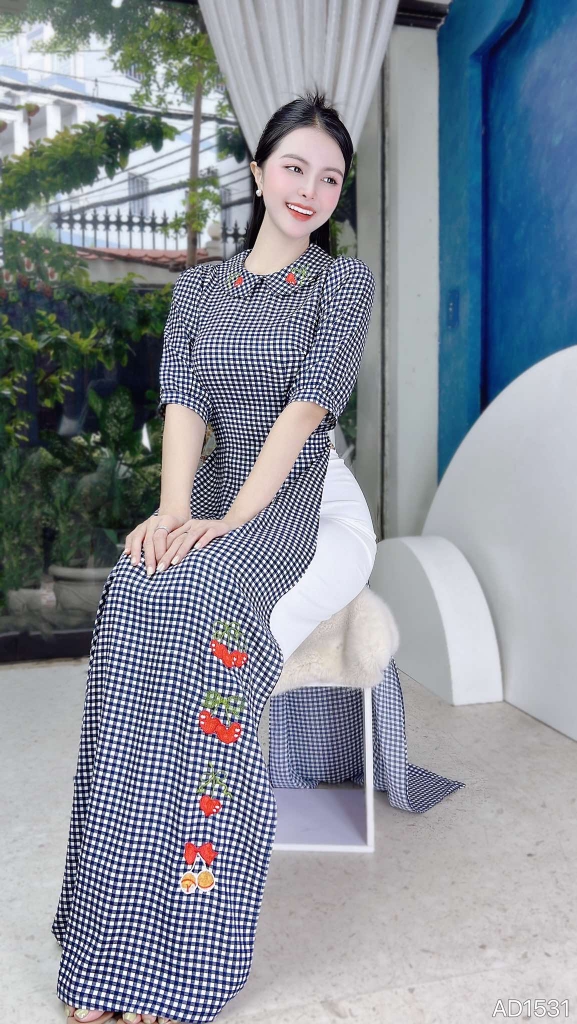 Áo Dài Cây Tình Yêu AD1531 (áo lẻ)