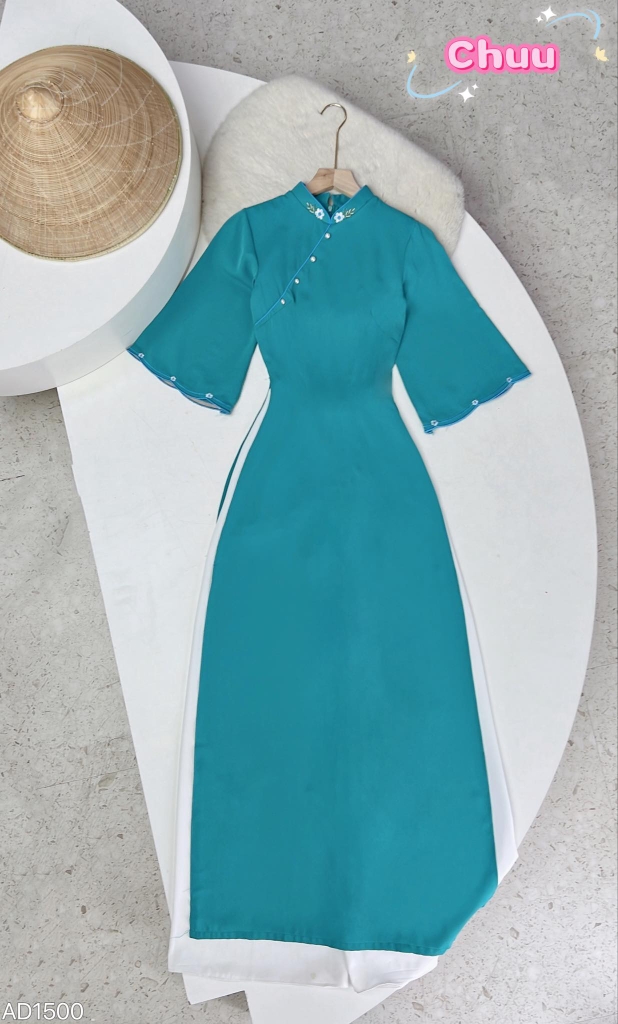 Áo Dài Bông Mai White AD1500 (áo lẻ)