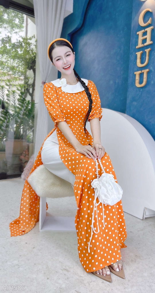 Áo Dài Bi Bánh Dầy AD1586 (áo lẻ)