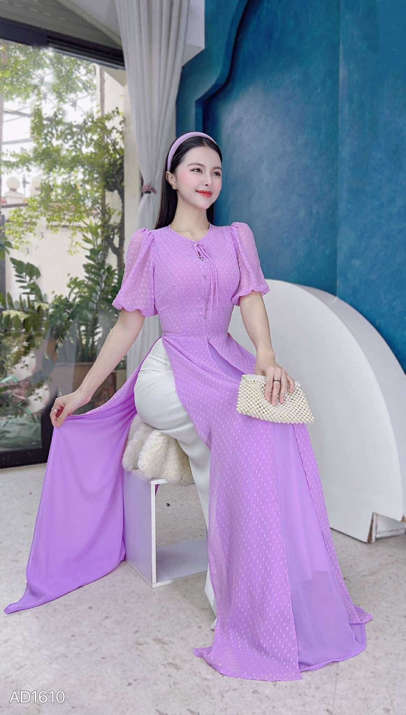 Áo Dài Bông Tuyết Tứ Thân 4T AD1610 (áo lẻ)