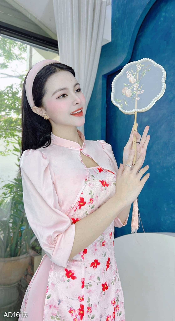 Áo Dài Gấm Phối Khoác AD1618 (áo lẻ)