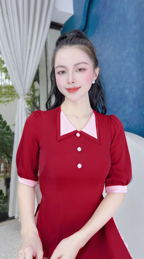 Áo Dài Cổ Tai Avarta AD1566 (áo lẻ)