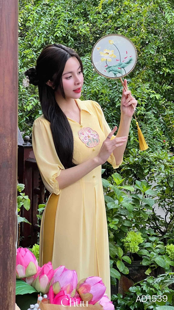 Áo Dài Tứ Thân Mẫu Đơn 4T AD1539 (áo lẻ)