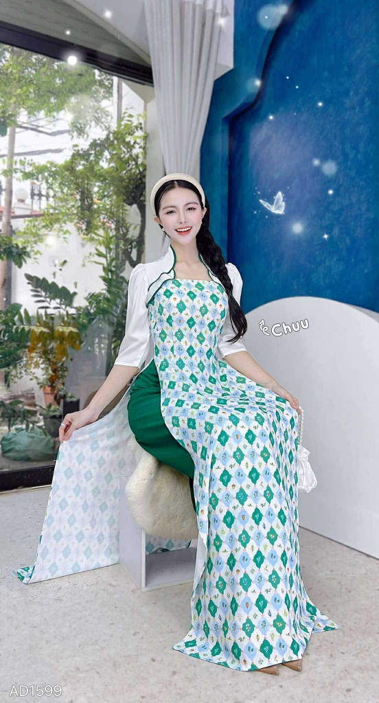 Áo Dài Chim Khuyên AD1599 (áo lẻ)