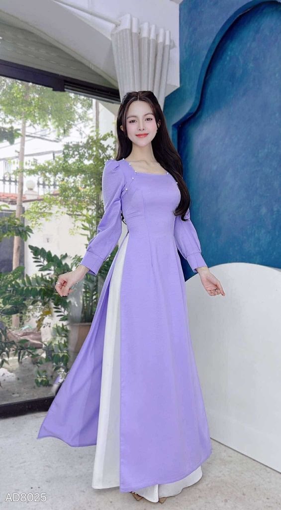 Áo Dài Lư Ngọc Trai AD8025 (áo lẻ)