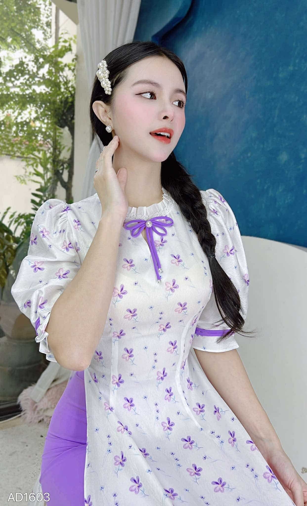 ÁO Dài Ngọc Diệp AD1603 (áo lẻ)