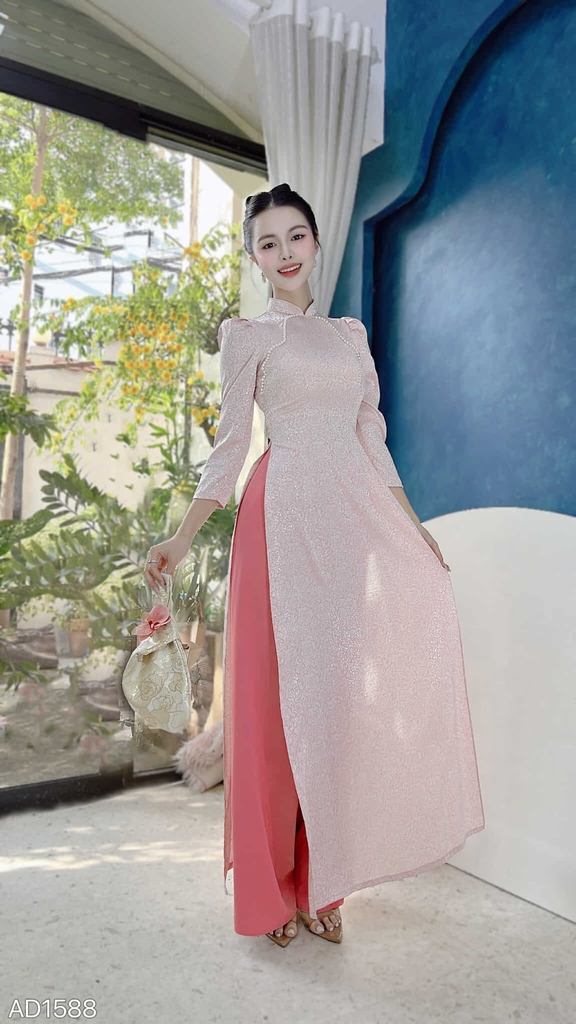 Áo Dài Saphia Vân Nổi AD1588 (áo lẻ)