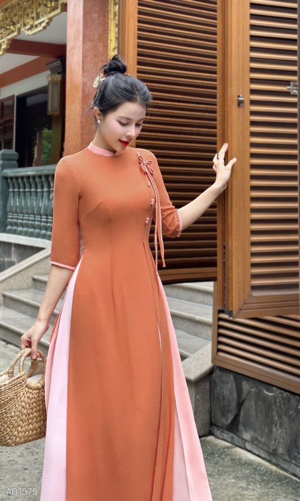 Áo Dài Chiffon 4T Ngọc Đôi 130cm AD1575 (áo lẻ)