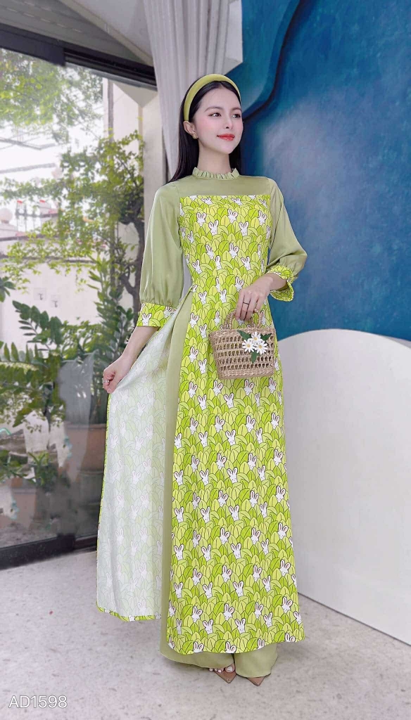 Áo Dài Cổ Li Gấu Thỏ AD1598 (áo lẻ)