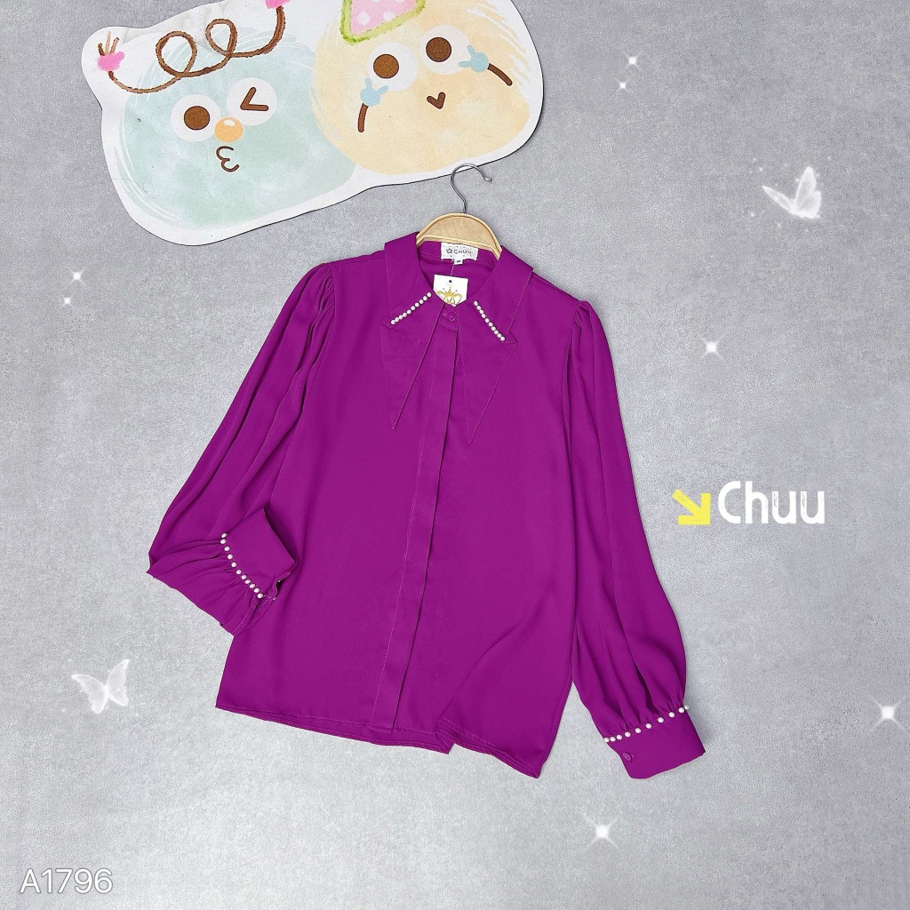 Áo Sơ Mi Cổ Gấp Châu A1796