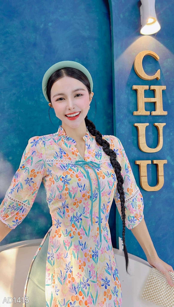 Áo Dài Cổ YY Ren AD1415 (áo lẻ)