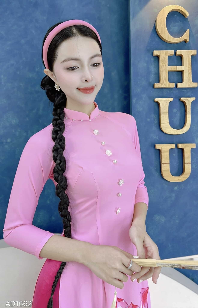 Áo Dài Sen Trong Đầm AD1662 (áo lẻ)