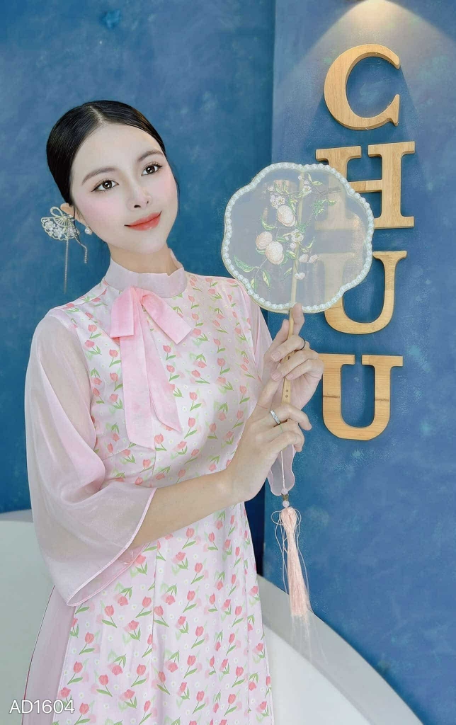 Áo Dài Cành Vàng Lá Ngọc AD1604 (áo lẻ)