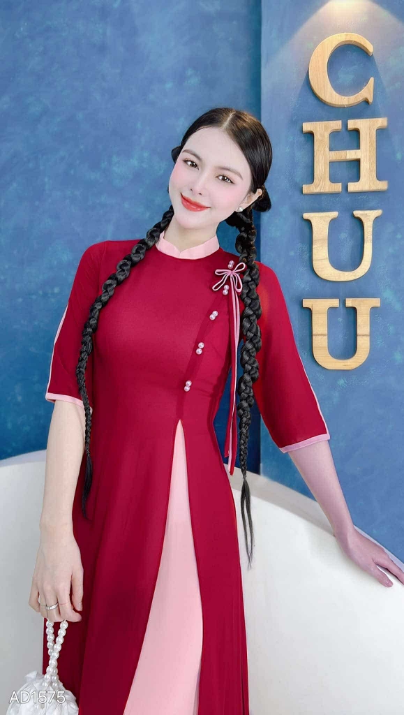 Áo Dài Chiffon 4T Ngọc Đôi 130cm AD1575 (áo lẻ)