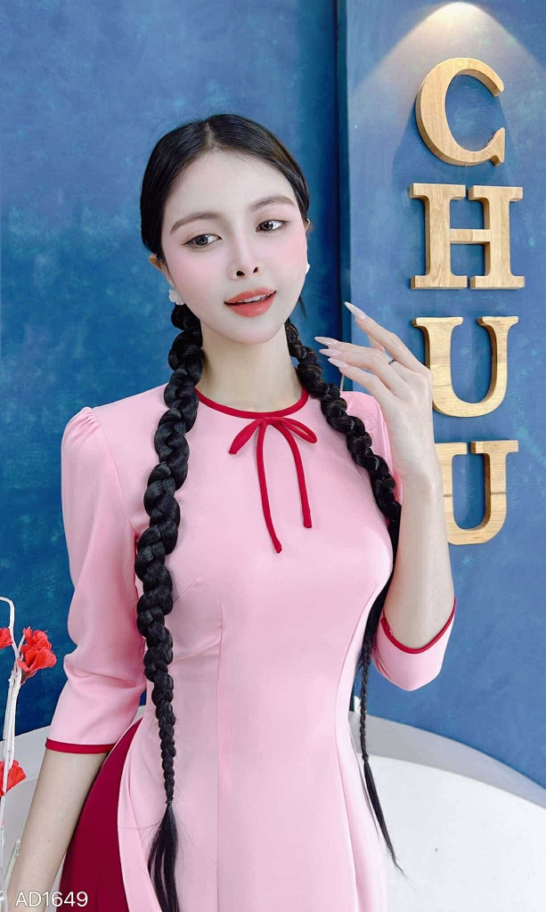 Áo Dài Dâu Đỏ Ngọt 127cm AD1649 (áo lẻ)
