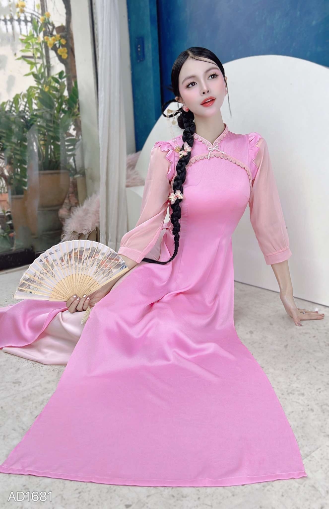 Áo Dài Cánh Tiên Laze AD1681 (áo lẻ)