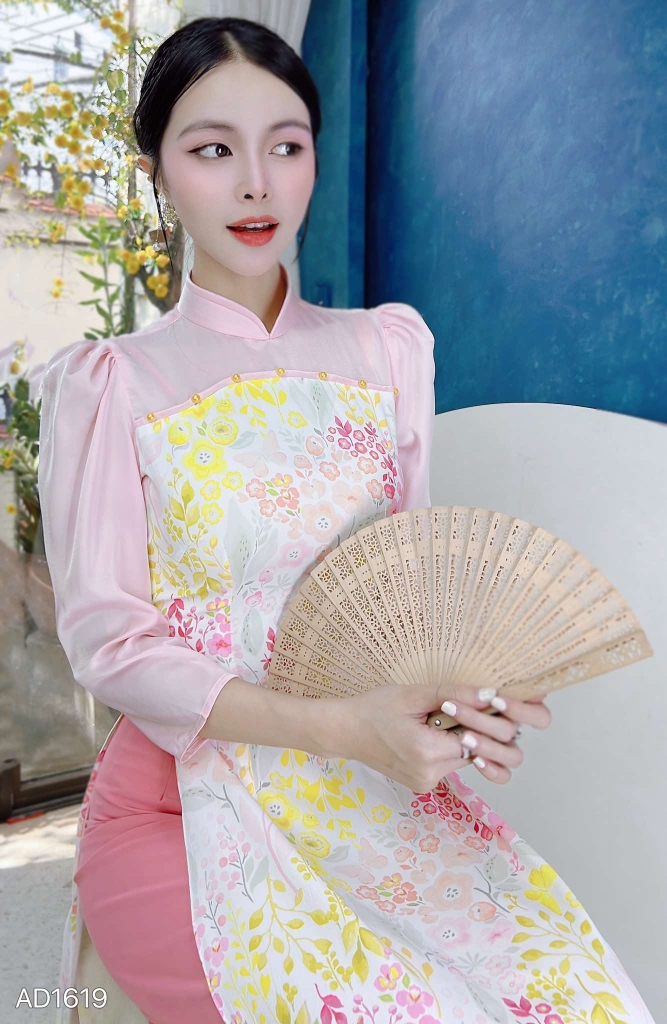 Áo Dài Trăng Khuyết AD1619 (áo lẻ)