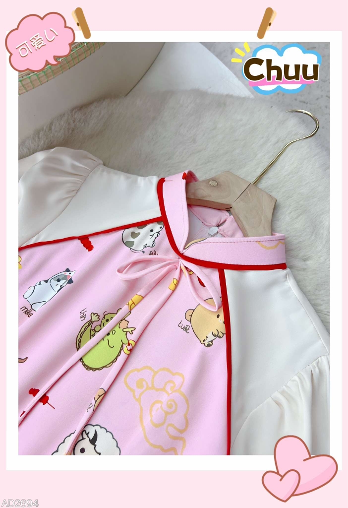 Áo Dài Con Giáp AD2694 (áo lẻ)