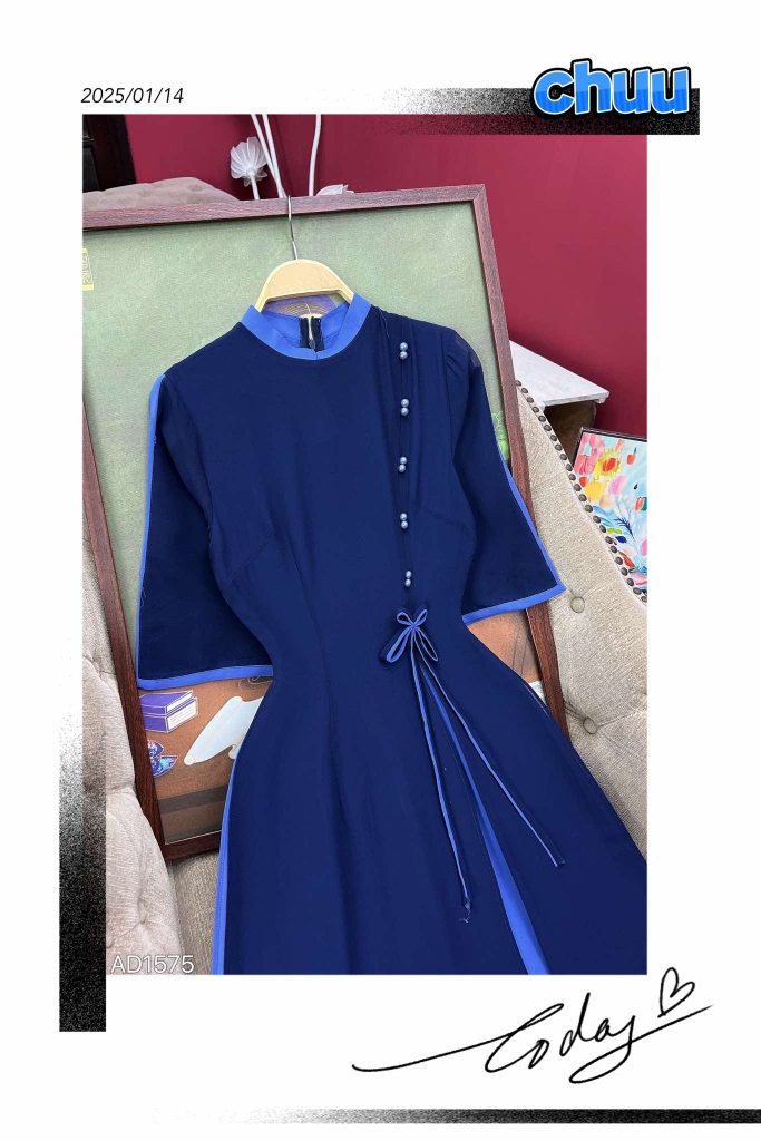 Áo Dài Chiffon 4T Ngọc Đôi 130cm AD1575 (áo lẻ)