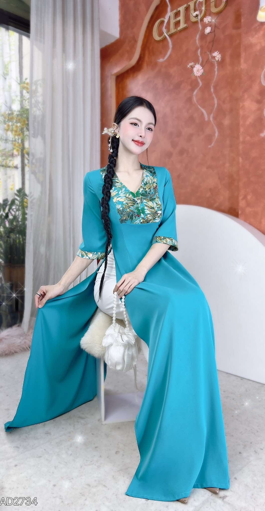 Áo Dài Bươm Bướm Vũ AD2734 (áo lẻ)