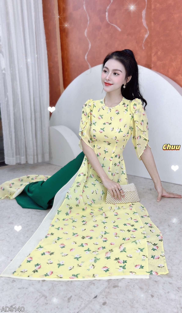 Áo Dài 4T Tay Đắp AD9140 (áo lẻ)