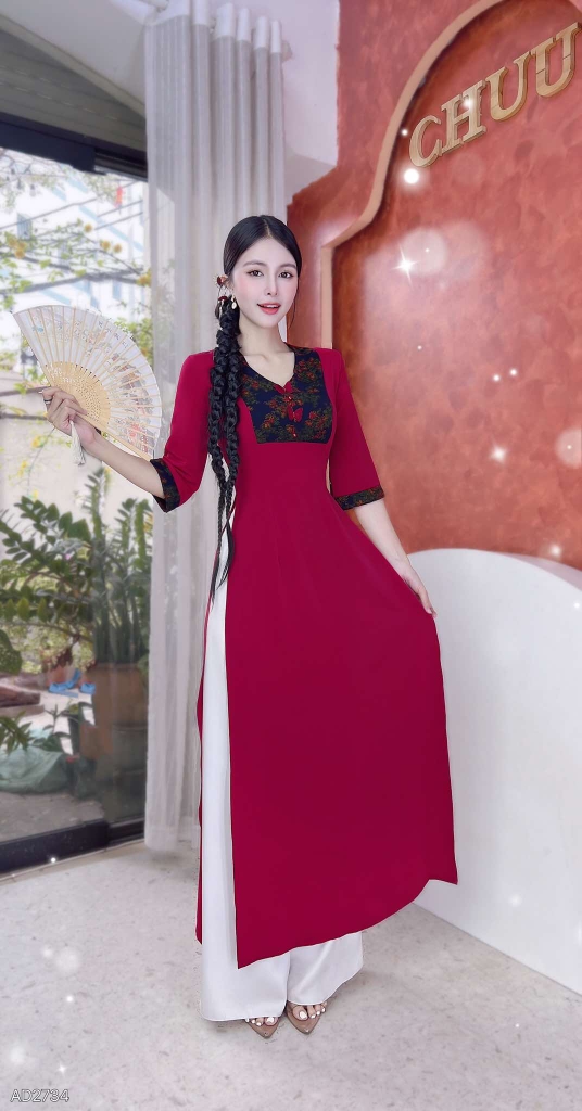 Áo Dài Bươm Bướm Vũ AD2734 (áo lẻ)