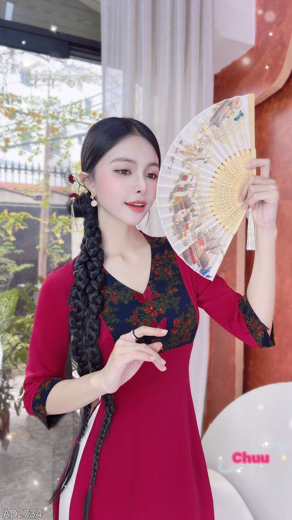 Áo Dài Bươm Bướm Vũ AD2734 (áo lẻ)
