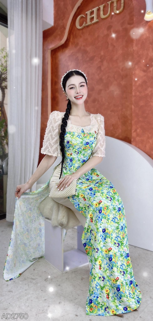 Áo Dài Tay Ren Tam Giác AD2750 (áo lẻ)