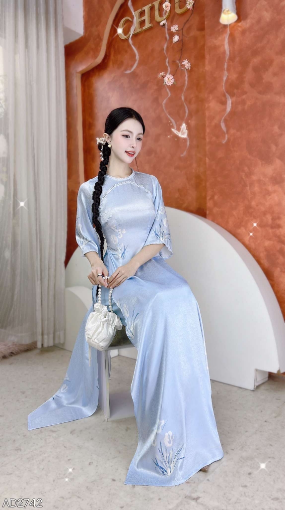 Áo Dài Gấm Ô Cửa Nhỏ AD2742 (áo lẻ)