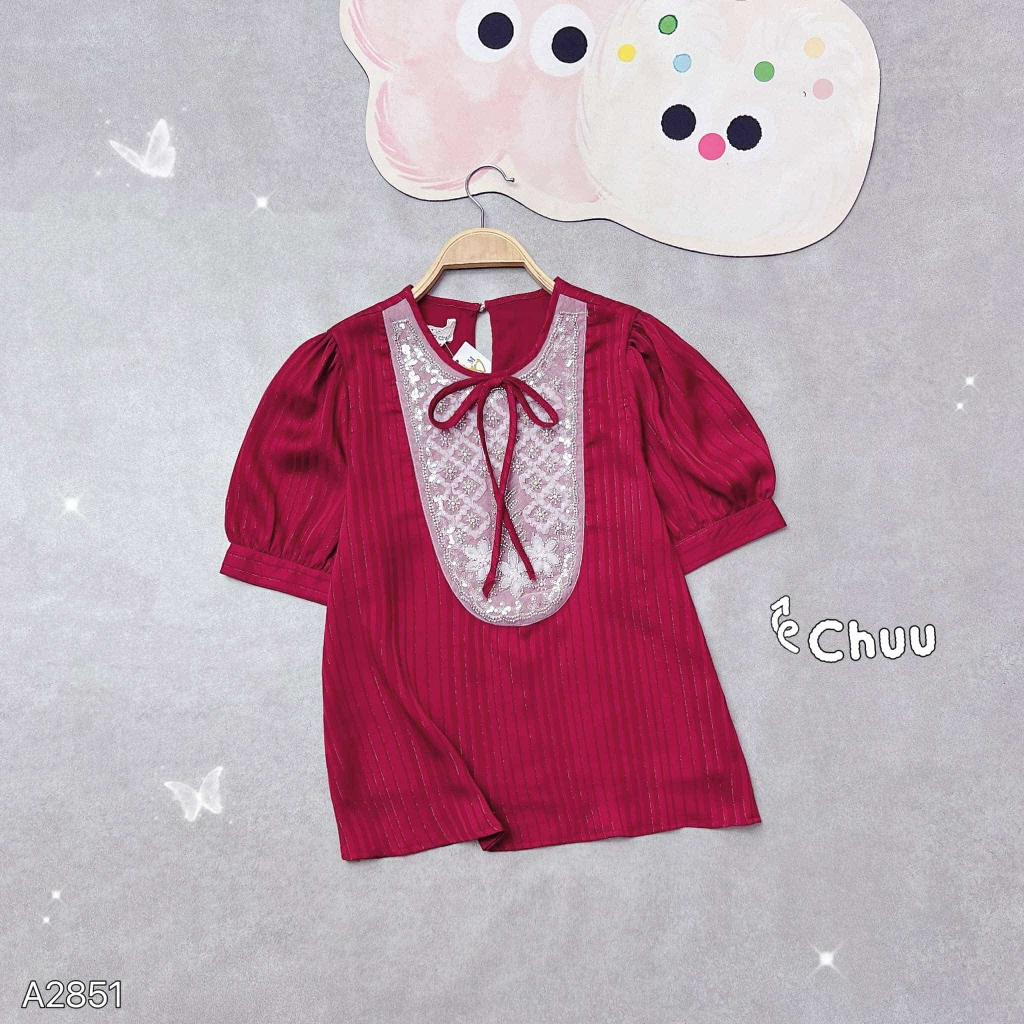 Áo Tuyết Cườm Bling A2851