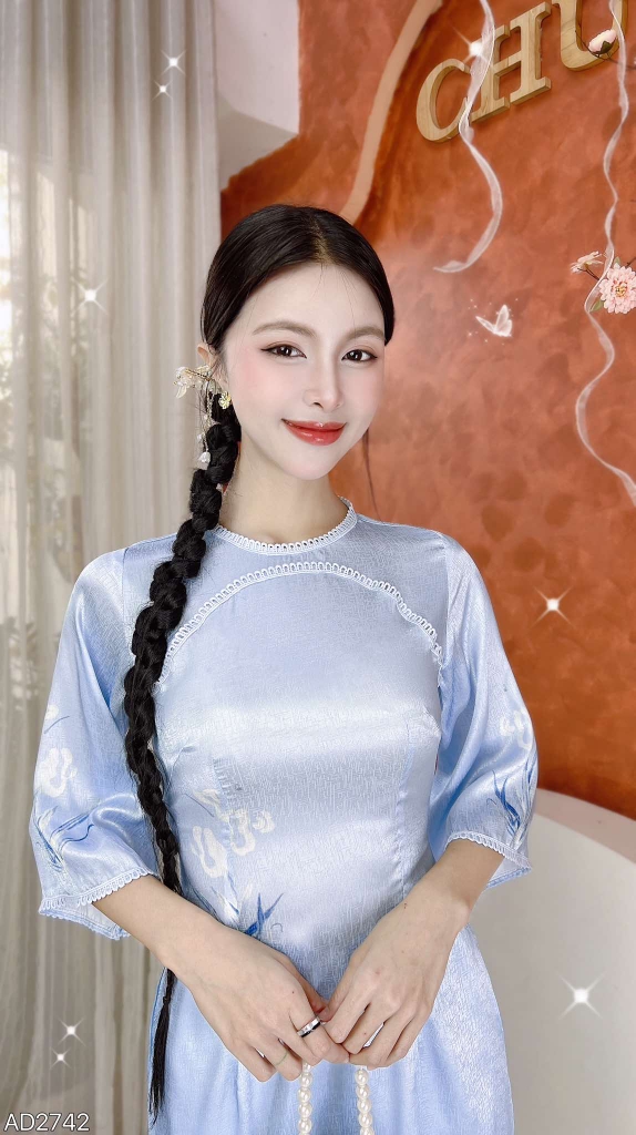 Áo Dài Gấm Ô Cửa Nhỏ AD2742 (áo lẻ)