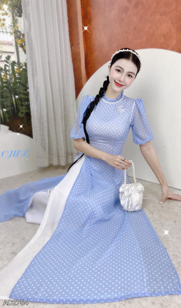 Áo Dài 4T Bướm Nhỏ AD2754 (áo lẻ)