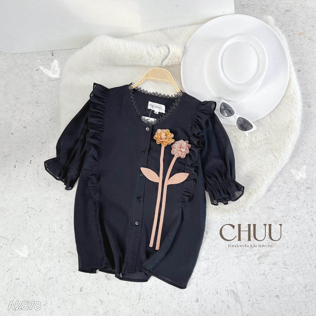 Áo Hoa Cánh Tơ Nổi A2878