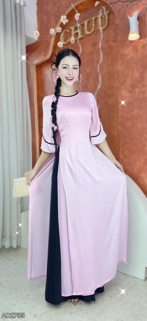 Áo Dài Chim Sáo Màu 3T AD2755 (áo lẻ)