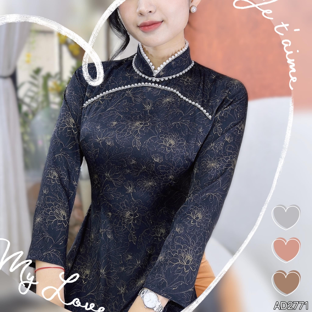 Áo Dài Ngọc Khiết AD2771 (áo lẻ)