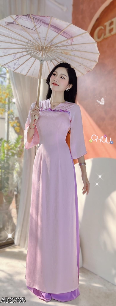 Áo Dài Nơ Mặt Trăng AD2765 (áo lẻ)