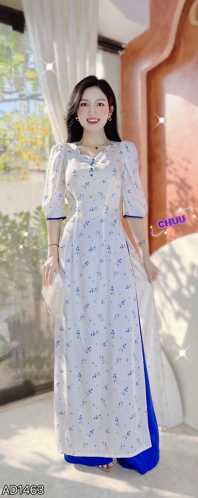 Áo Dài Cổ Sóng Valley AD1463 (áo lẻ)