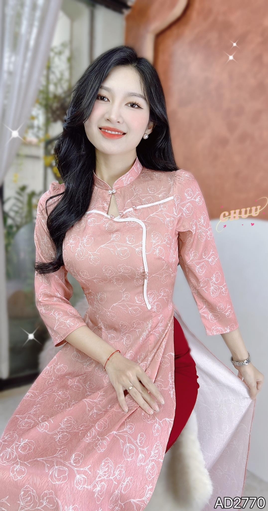 Áo Dài  Ánh Hào Đêm AD2770 (áo lẻ)