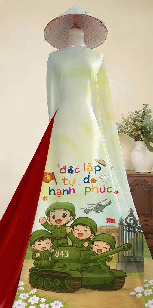 Vải Áo Dài Chân Tranh 2 mét V2000