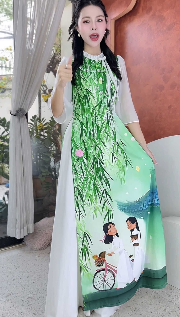 Áo Dài Học Sinh Cấp 3 AD2783 (áo lẻ)