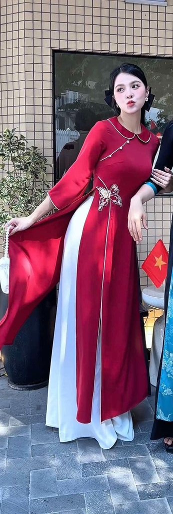 Áo Dài Eo Bướm Vũ AD2791 (áo lẻ)