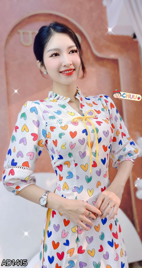 Áo Dài Cổ YY Ren AD1415 (áo lẻ)