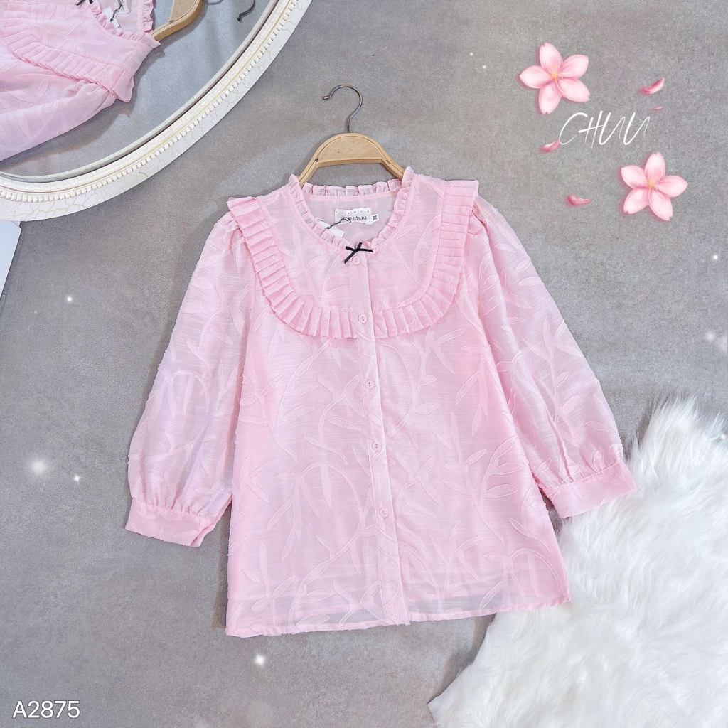 Áo Sơ Mi Lá Trúc Nhỏ A2875
