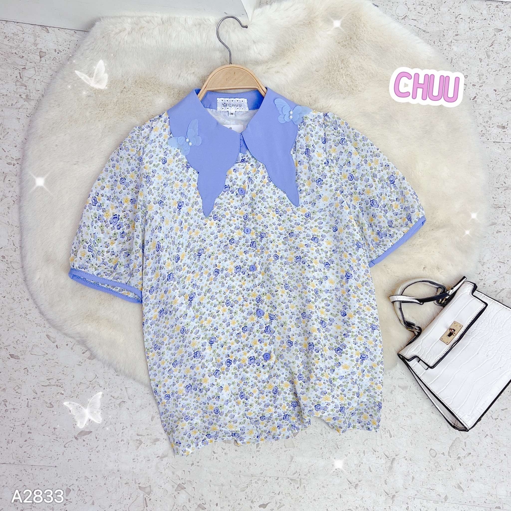 Áo Sơ Mi Cổ Cánh Điệp A2833