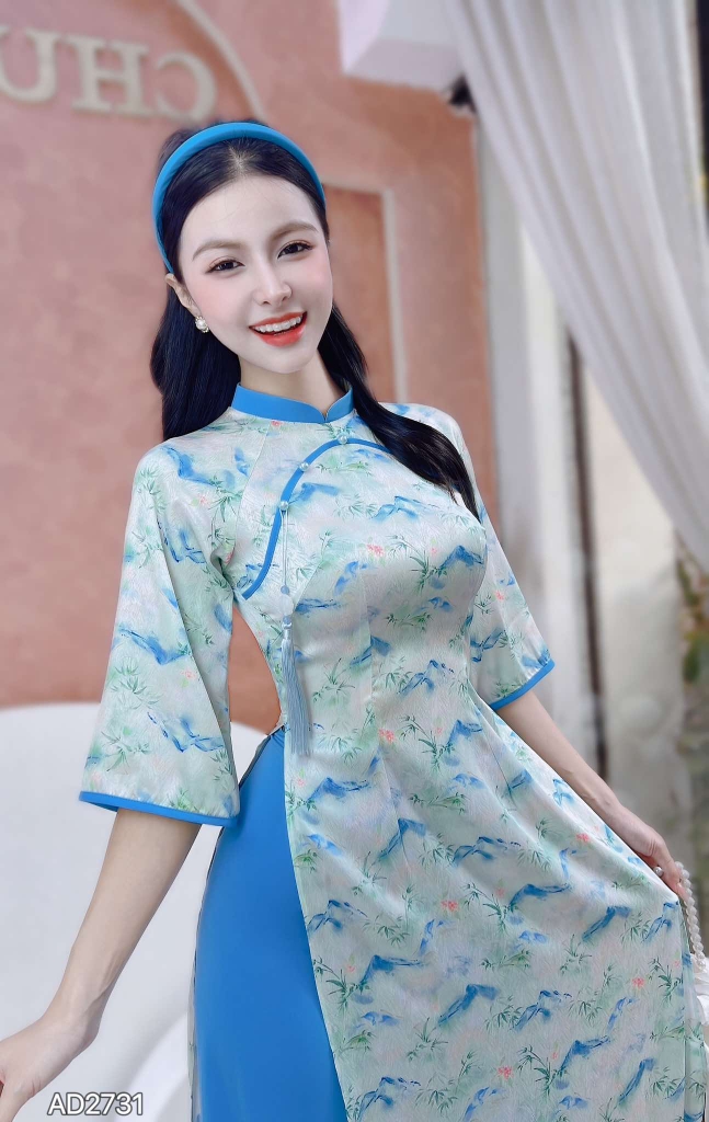 Áo Dài Mây Đỉnh Núi AD2731 (áo lẻ)