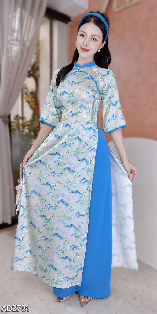 Áo Dài Mây Đỉnh Núi AD2731 (áo lẻ)