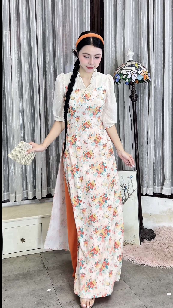 Áo Dài Bông Tuyết Love AD2745 (áo lẻ)